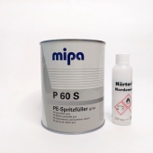 MIPA P60S PE-Spritzfuller Шпатлёвка жидкая распыляемая серая 1л/1.5кг