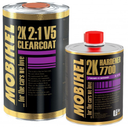 MOBIHEL 2К HS 2:1 БЕСЦВЕТНЫЙ ЛАК V5 1Л+0,5Л ANTI SCRATCH
