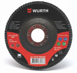 WURTH 0578925Z40 Диск лепестковый Optimum, 125 мм, р80 р 120